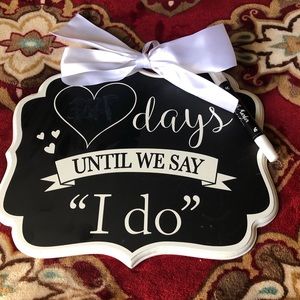 Wedding count down chalk board